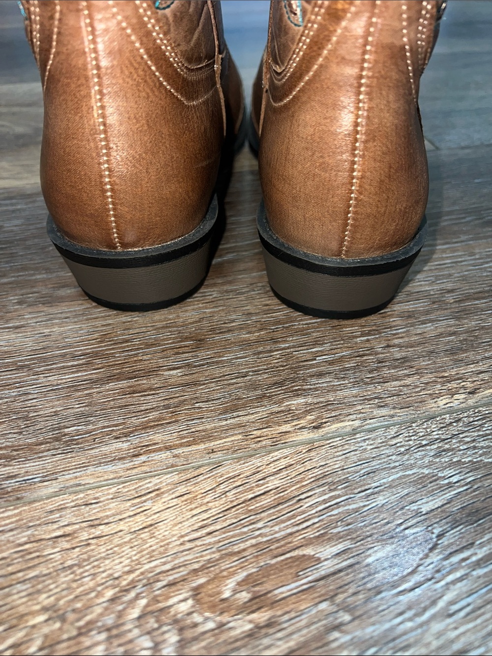 Coconuts by Matisse Cimmaron Faux Leather Western Boots - Tan/Turquoise 🐴 - Picture 4 of 9